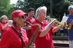 2019 July 4th - Band members in parade